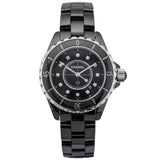 Chanel J12 Quartz Diamonds Black Dial Black Steel Strap Watch for Women - J12 H1625 Buy Now By Chanel