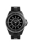 Chanel J12 Quartz Diamonds Black Dial Black Steel Strap Watch for Women - J12 H5701 Buy Now By Chanel