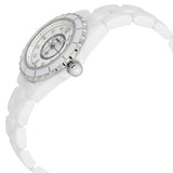 Chanel J12 Diamonds Quartz Mother of Pearl White Dial White Steel Strap Watch for Women - J12 H2570 Buy Now By Chanel