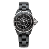 Chanel J12 Quartz Ceramic Black Dial Black Steel Strap Watch for Women - J12 H0682 Buy Now By Chanel