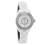 Chanel J12 Diamonds Quartz White Dial White Steel Strap Watch for Women - J12 H2572 Buy Now By Chanel