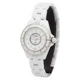 Chanel J12 Diamonds Quartz Mother of Pearl White Dial White Steel Strap Watch for Women - J12 H2570 Buy Now By Chanel