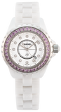 Chanel J12 Sapphire Bezel Ceramic White Dial White Steel Strap Watch for Women - J12 H2010 Buy Now By Chanel
