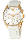 Emporio Armani Sportivo White Dial White Rubber Strap Watch For Men - AR5919 Buy Now By Emporio Armani
