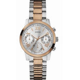 Guess Mini Sunrise Analog Silver Dial Two Tone Steel Strap Watch For Women - W0448L4 Buy Now By Guess