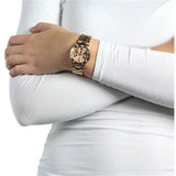 Guess Glisten Multifunction Quartz Rose Gold Dial Rose Gold Steel Strap Watch For Women - W16017L1 Buy Now By Guess