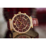 Swarovski Passage Chrono Red Dial Red Leather Strap Watch for Women - 5580345 Buy Now By Swarovski