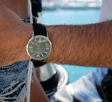 Emporio Armani Renato Quartz Grey Dial Black Leather Strap Watch For Men - AR11049 Buy Now By Emporio Armani