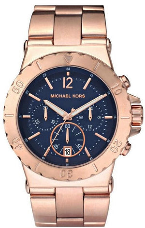 Michael Kors Bel Aire Blue Dial Rose Gold Steel Strap Watch for Women - MK5410 Buy Now By Michael Kors