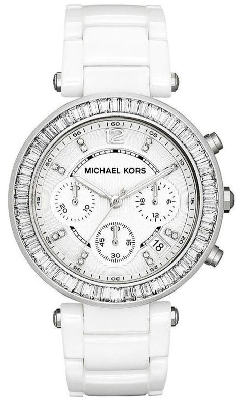 Michael Kors Parker White Dial White Leather Strap Watch for Women - MK5848 Buy Now By Michael Kors