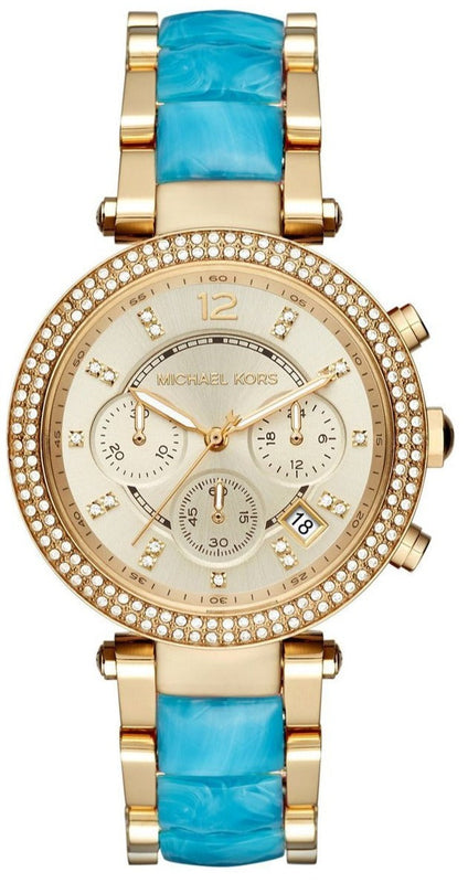 Michael Kors Parker Gold Dial Two Tone Steel Strap Watch for Women - MK6364 Buy Now By Michael Kors