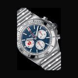 Breitling Chronomat B01 42 Six Nations France Blue Dial Silver Steel Strap Watch for Men - AB0134A81C1A1 Buy Now By Breitling