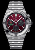 Breitling Chronomat B01 42 Six Nations Wales Red Dial Silver Steel Strap Watch for Men - AB0134A61K1A1 Buy Now By Breitling