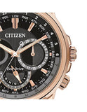 Citizen Eco Drive Calendrier Black Dial Brown Leather StrapWatch For Men - BU2023-12E Buy Now By Citizen