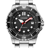 Citizen Mechanical Black Dial Silver Steel Strap Watch For Men - NJ0120-81E Buy Now By Citizen