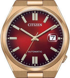 Citizen Tsuyosa Automatic Red Dial Gold Steel Strap Watch For Men - NJ0153-82X Buy Now By Citizen