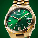 Citizen Tsuyosa Automatic Green Dial Gold Steel Strap Watch For Men - NJ0152-51X Buy Now By Citizen