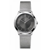 Calvin Klein Minimal Grey Dial Silver Mesh Bracelet Watch for Men - K3M22124 Buy Now By Calvin Klein