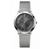 Calvin Klein Minimal Black Dial Silver Mesh Bracelet Watch for Women - K3M22123 Buy Now By Calvin Klein