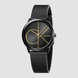 Calvin Klein Minimal Black Dial Black Mesh Bracelet Watch for Women - K3M224X1 Buy Now By Calvin Klein
