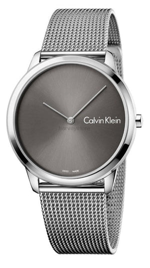 Calvin Klein Minimal Grey Dial Silver Mesh Bracelet Watch for Men - K3M211Y3 Buy Now By Calvin Klein