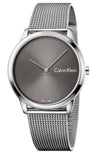 Calvin Klein Minimal Black Dial Silver Mesh Bracelet Watch for Men - K3M21123 Buy Now By Calvin Klein