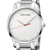 Calvin Klein City Quartz White Dial Silver Steel Strap Watch for Men - K2G2G1Z6 Buy Now By Calvin Klein