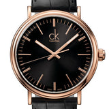 Calvin Klein Surround Black Dial Black Leather Strap Watch for Men - K3W216C1 Buy Now By Calvin Klein