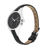 Calvin Klein Rebel Black Grey Dial Black Leather Strap Watch for Women - K8P231C1 Buy Now By Calvin Klein