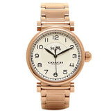 Coach Madison White Dial Rose Gold Steel Strap Watch for Women - 14502395 Buy Now By Coach
