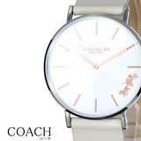 Coach Perry Silver DIal White Leather Strap Watch for Women - 14503116 Buy Now By Coach
