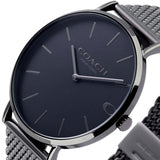 Coach Charles Black Dial Grey Mesh Bracelet Watch for Men - 14602145 Buy Now By Coach