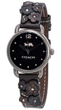 Coach Delancey Black Dial Black Leather Strap Watch For Women - 14502816