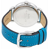 Coach Delancey White Dial Turquoise Leather Strap Watch for Women - 14502884 Buy Now By Coach