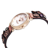 Coach Delancey White Dial Floral Pink Leather Strap Watch for Women - 14502817 Buy Now By Coach
