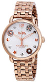 Coach Delancey White Dial Rose Gold Tone Stainless Steel Watch For Women - 14502811 Buy Now By Coach
