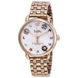 Coach Delancey White Dial Rose Gold Steel Strap Watch for Women - 14502811 Buy Now By Coach
