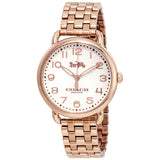 Coach Delancey White Dial Rose Gold Steel Strap Watch for Women - 14502262 Buy Now By Coach