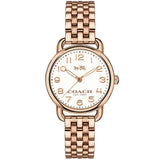 Coach Delancey White Dial Rose Gold Steel Strap Watch for Women - 14502242 Buy Now By Coach