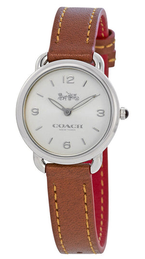 Coach Delancey Slim Cream Dial Brown Leather Strap Watch For Women - 14502789 Buy Now By Coach