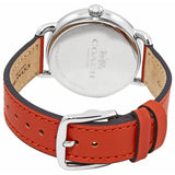 Coach Delancey White Dial Orange Leather Strap Watch for Women - 14502880 Buy Now By Coach