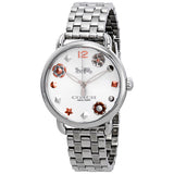 Coach Delancey White Dial Silver Steel Strap Watch for Women - 14502810 Buy Now By Coach