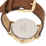 Coach Delancey White Dial Brown Leather Strap Watch for Women - 14502715 Buy Now By Coach