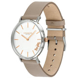 Coach Perry Silver Dial Light Brown Leather Strap Watch for Women - 14503119 Buy Now By Coach
