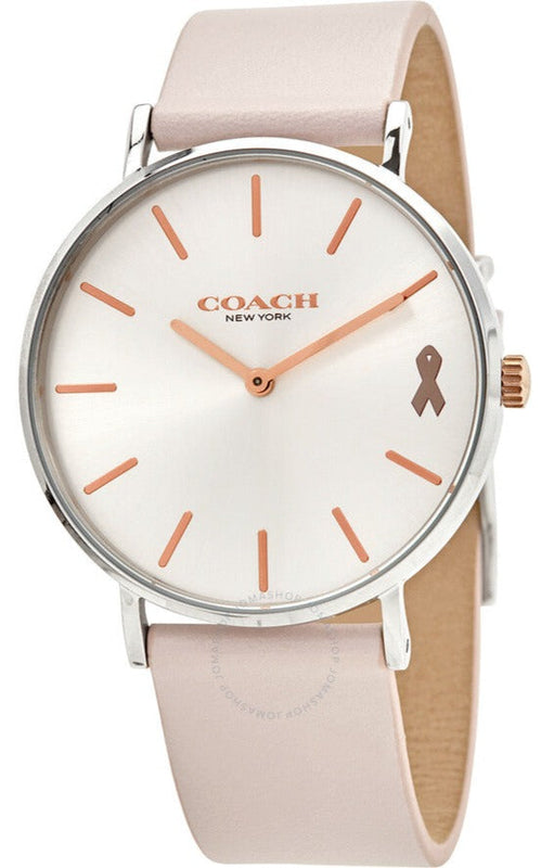 Coach Perry White Dial Pink Leather Strap Watch for Women - 14503128 Buy Now By Coach