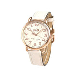 Coach Delancey White Dial White Leather Strap Watch for Women - 14502716 Buy Now By Coach
