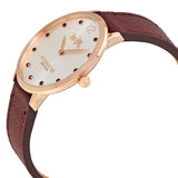 Coach Slim Easton Silver Dial Brown Leather Strap Watch for Women - 14502694 Buy Now By Coach