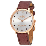 Coach Slim Easton Silver Dial Brown Leather Strap Watch for Women - 14502694 Buy Now By Coach