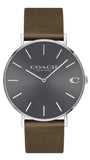 Coach Charles Grey Dial Brown Leather Strap Watch for Men - 14602153 Buy Now By Coach