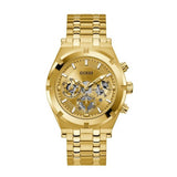 Guess Continental Gold Dial Gold Steel Strap Watch For Men - GW0260G4 Buy Now By Guess